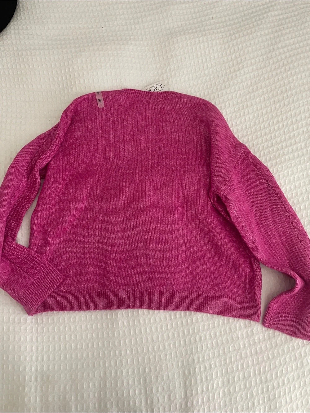 The Children's Place Bright Fuchsia Cable Knit Crew Sweater